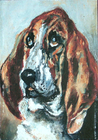 basset lautrec dog painting