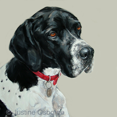 painting of an english pointer