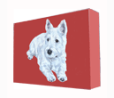 westie terrier portrait painting