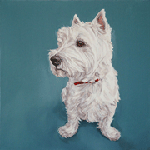 westie portrait painting