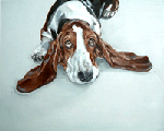 basset painting