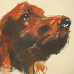 setter pastel portrait